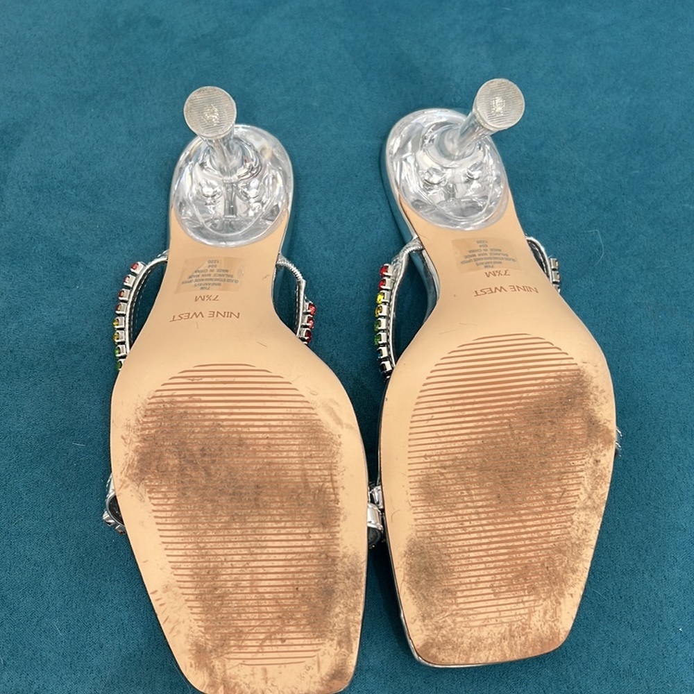 NEW Nine West Rainbow Strappy Sandals - Picture 6 of 13